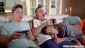 Nikki Silvia, Raul Costa And Nikki Nuttz In Glamorous Stepsisters And Getting Fucked On The Couch