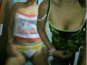 Two gorgeous Latina webcam teens show off their round butts
