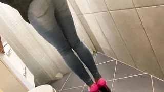 Desperate Pissing into my Jeans next he Peeing on Me and on end offer him