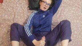 POV: Swishy Pants Handjob, Cowgirl & Thighjob - Cumshots on Tracksuit