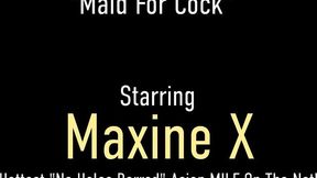 Looking-good Maxine X and Richard Mann at blowjob smut