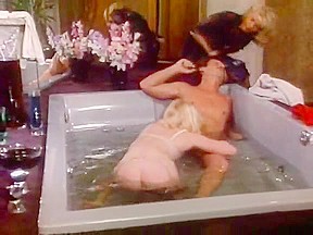 Bridgette Monet, Joey Silvera, Sharon Kane in vintage sex movie
