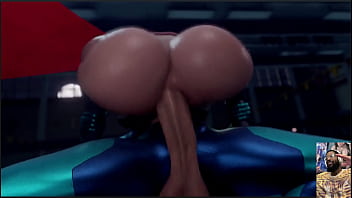 Big Thicc Breast Futa Power Girl Rides Huge Cock Futa Samus&rsquo_s Cock