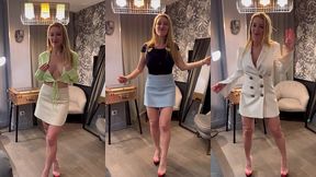petit essayage de mes tenues achetees la veille