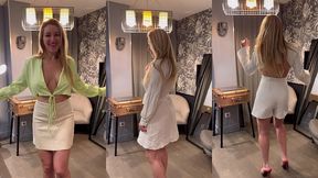 petit essayage de mes tenues achetees la veille