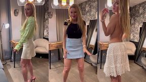 petit essayage de mes tenues achetees la veille