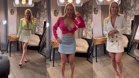 petit essayage de mes tenues achetees la veille