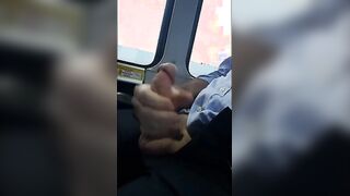 Masturbating Off On The Bus Ample Jizm Shot