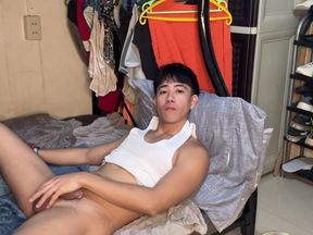 Jacking off while alone in my room and rainy