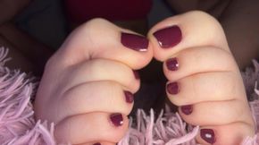 foot pedicure in detail