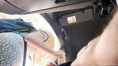 Naive Latina Teen Catches Car Dick Flash Jerk Off and Drains Creampie