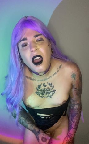 Did you like me with this purple hair and jerking off hot?