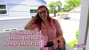 Part 2 of 2 redhead MILF try&#039;s anal masturbates sucks swallows cum for fake job on casting couch hula hoops too!