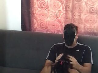 I ride my boyfriend's penis in my living room.