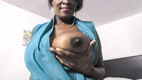 Big-titted ebony MILF gets fucked during fake job interview