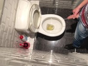 Pissing with a semi erection