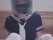 Crossdresser sissy solo jerkoff