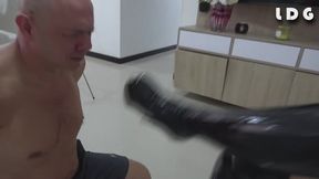 Diosa Cruel Boot Worship Slave Licks Soles Heels Gets Spat On