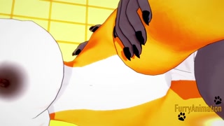 Digimon Hentai - Taomon &amp; Grey Fox Hard Sex 2/2