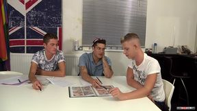 EuroBoyXXX.com - Taylor and Blu 3some in office