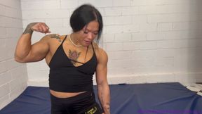 Tiny Tank Muscle Goddess Beat Down POV