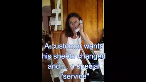 Sexy BnB owner sucks customer's cock