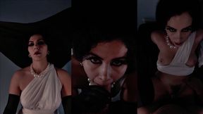 Valentina Nappi is Lady Dimitrescu from Resident Evil, and she uses her evil power to suck as many dicks as she can.