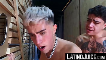 LatinoJuice.com - Cain Gomez &amp_ Angel Crush &amp_ Axel Yerel &amp_ Enrique Mudu - Cute teen Angel Crush bred hard by inked Latino Cain Gomez