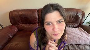 happily servicing while bound - siren sucks bbc while being tied up!