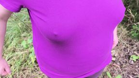 strip naked in the truck parking lot to slap tits