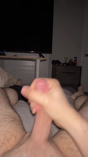 Late night dirty talk and masturbation - thick cock big cumshot and loud moaning   Clip 2