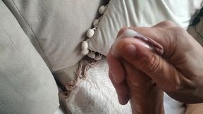 Jerking Big Cock Slowly, Then Jerking Hard, the Cum Was Different, It Came Slow