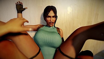 Fucking the Classic Lara Croft Upside Down - Tomb Raider Parody