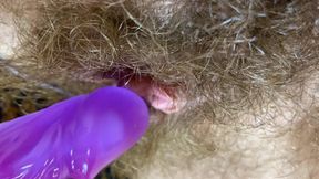 Bunny vibrator test masturbation POV closeup