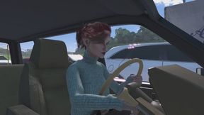 Dodge Caravan Cranking Template - Camilla in Tights and Leopard Print Flats 1080p