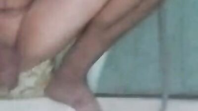 Perverted amateur chap is stretching his tight ass with a bottle