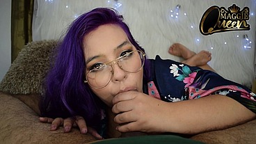 Maggie Sucks my cock and let me cum in her mouth