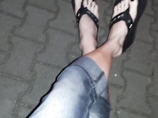 night walk - public crossdressing