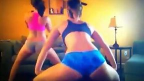Two awesome webcam teens give a hot twerking show