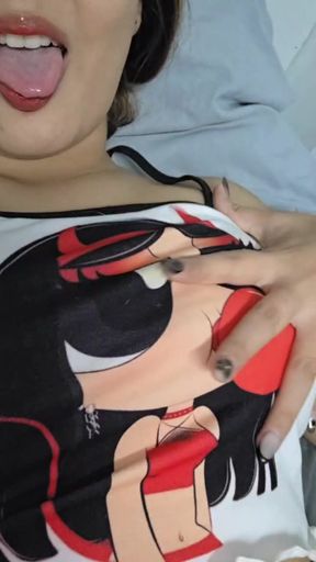 Teen showing off her Rich Tits