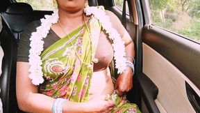 villege aunty cheating husband try to fucking engh boy. car sex. telugu dirty talks.
