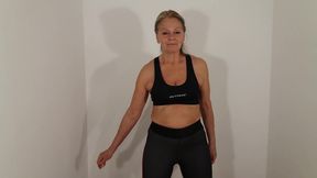 Hot Granny Wears Thongs and Leggings!