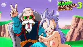 Kame Paradise 3 - West Supreme Kai gets saved by a big old cock