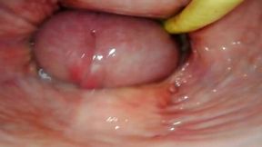 Internal POV close-up anal penetration