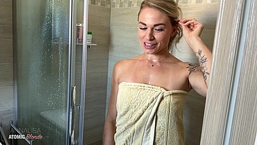 My Neighbor Catches Me Jerking Off and Decides to Take It in Her Mouth