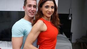 ”Sexy wifey in stockings cheating with big young prick”