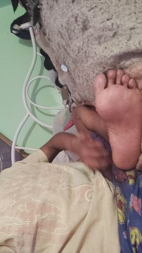 Trying 2 arch my soles while getting that dick