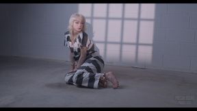 Prison Scene Short : Heavy Chains And Black White Striped Jail Uniform - 4K MOV