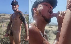 Exhib & Blowjob to Stranger in the Dunes - Gran Canaria, Maspalomas!!!