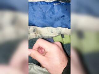 daily jerk off 04/30 - cumming in bed late at night